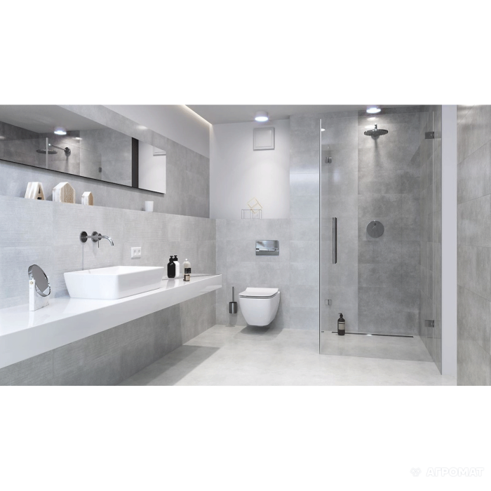 Плитка Opoczno Flower Cemento MP706 LIGHT GREY STRUCTURE 10×740×240 под бетон