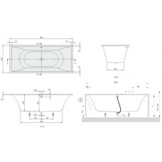 Ванна квариловая Villeroy&Boch La Belle UBQ180LAB2V-01