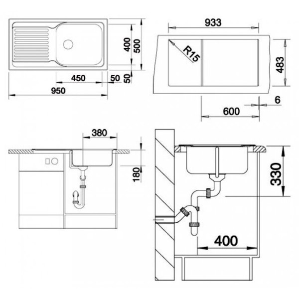 Мойка для кухни Blanco Tipo XL 6 S  511908