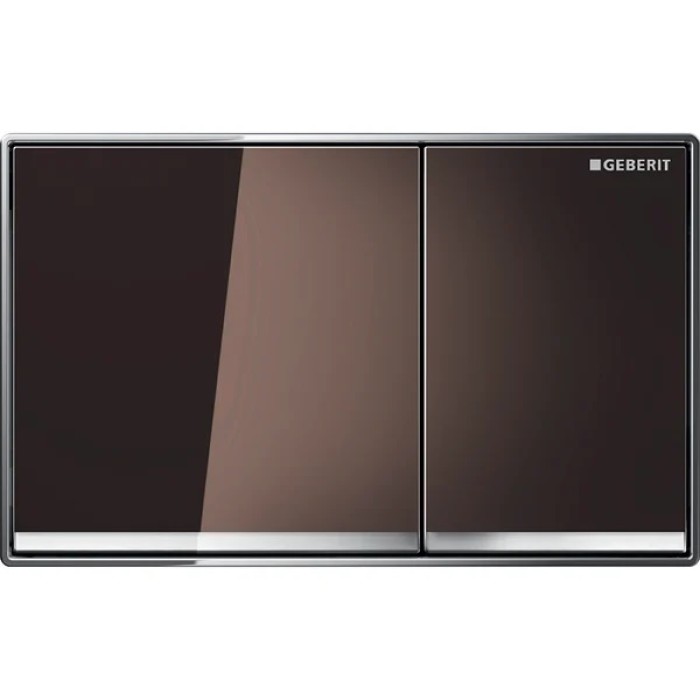 Клавиша смыва Geberit Omega60, металл/стекло умбра 115.081.SQ.1