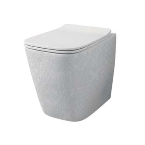 Напольный унитаз безободковый Artceram A16 (ASV004 01;86) white glossy/cementina