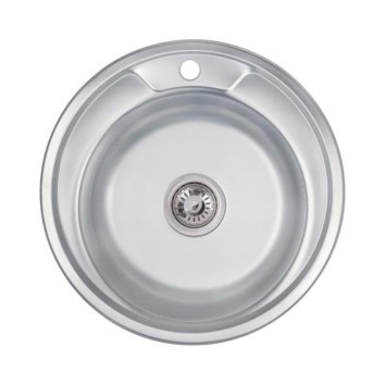 Кухонная мойка Lidz 490-A Micro Decor 0,8 мм (LIDZ490ADEC)