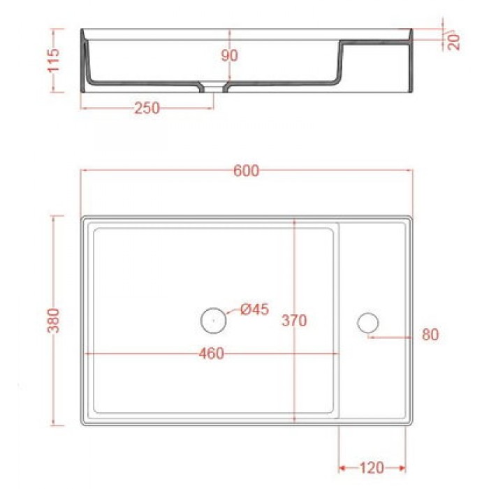 Керамическая раковина 60 см Artceram Scalino, zync yellow (SCL003 12;00)