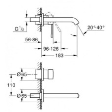 Grohe Essence Смеситель для раковины на два отверстия M-Size (19408DL1)