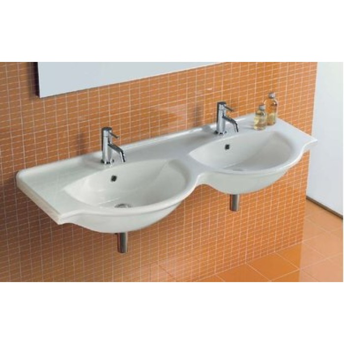 Керамическая раковина 125 см Hatria Sophie, белый (Y0Q501)