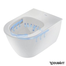 Плитка керамогранит Подвесной безободковый унитаз Duravit Rimless Darling New 2563090000 для пола