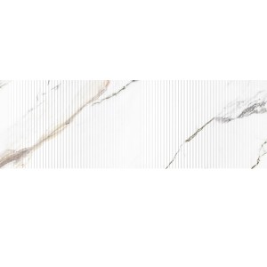 Плитка ITT Ceramic Calacatta Paonazzo Shiny Decor Rect. 29,5x90 см