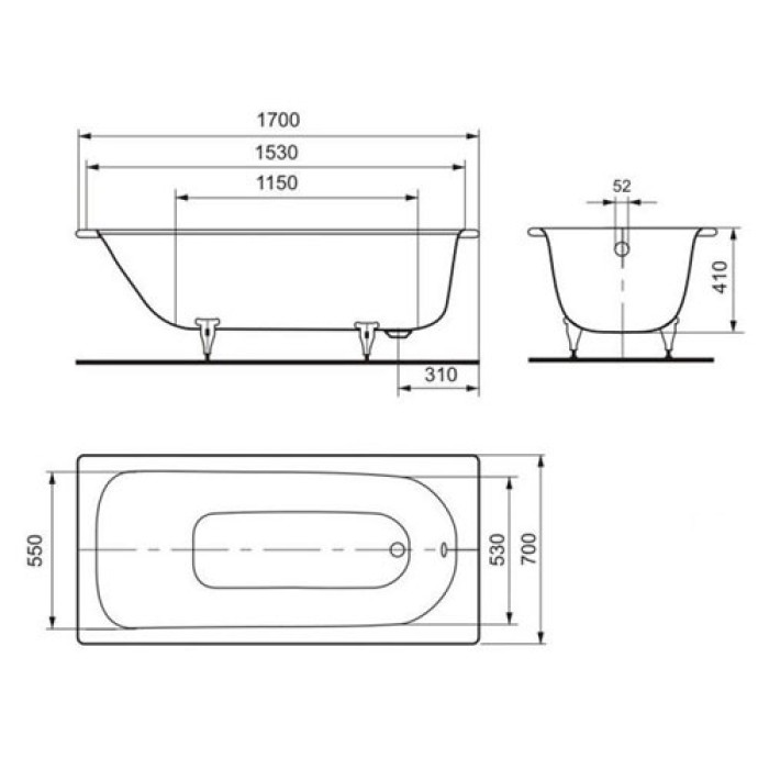 Ванна KALDEWEI EUROWA (FORM PLUS)170х70 119812030001