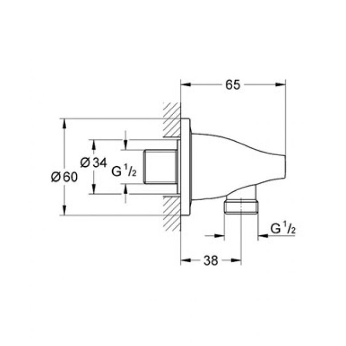 Grohe Ondus Подключение для душевого шланга (27190000)
