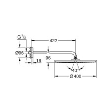Верхний душ Grohe Rainshower Cosmopolitan 400 26255000