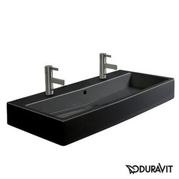 Плитка керамогранит Керамическая раковина 120 см Duravit Vero, черная 0454120826 для пола