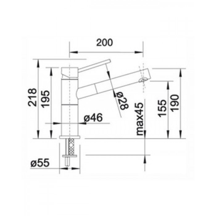 Смеситель для кухни Blanco ALTA-S COMPACT 515334 хром/кофе