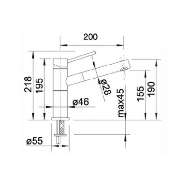 Смеситель для кухни Blanco ALTA-S COMPACT 515334 хром/кофе