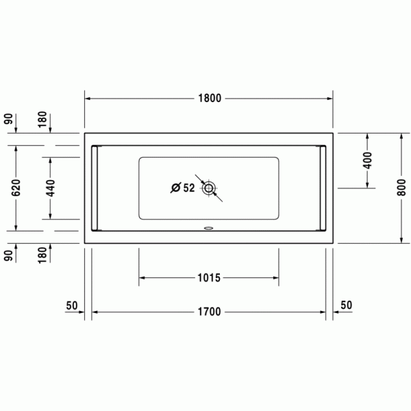 Starck ванна прямоугольная 180 см 700338000000000 в интернет-магазине «Estet Room»