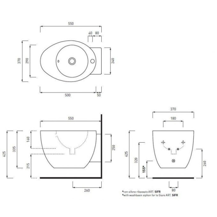 Биде Cielo Le Giare, white Биде Cielo Le Giare, white