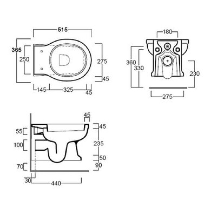 Подвесной унитаз Simas Londra (LO 918)