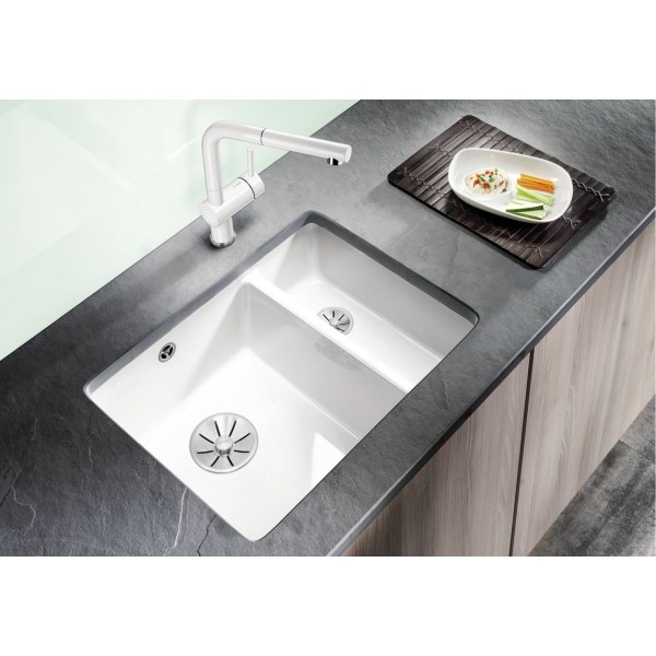Мойка для кухни Blanco Subline 350/150-U Ceramic белый 523747