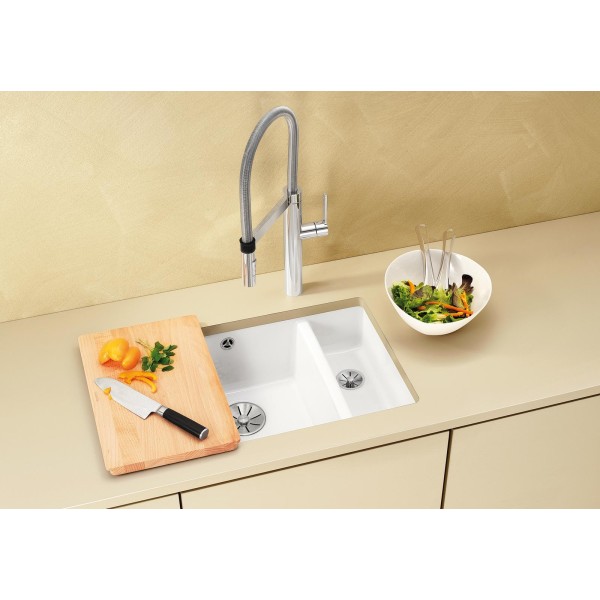 Мойка для кухни Blanco Subline 350/150-U Ceramic белый 523747