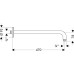 Душевой кронштейн Hansgrohe 470 мм (27410000)