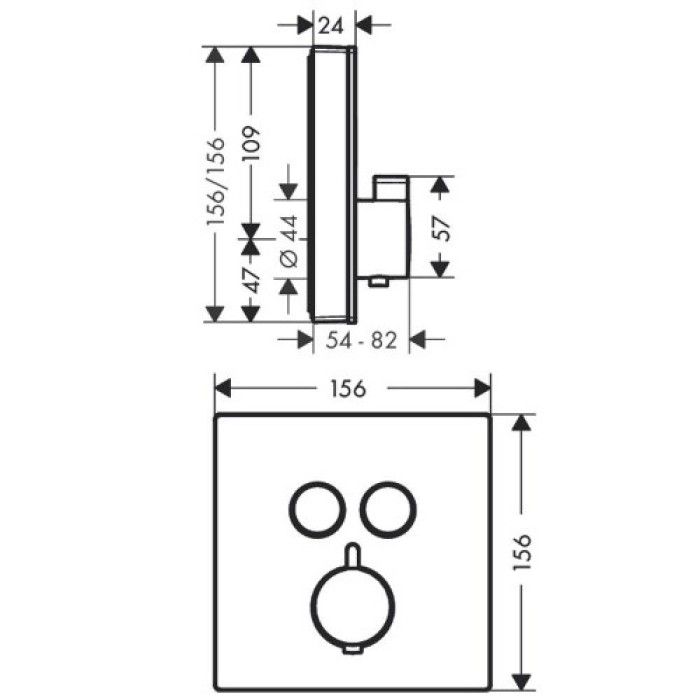 Термостат для душа Hansgrohe ShowerSelect 15738400 Термостат для душа Hansgrohe ShowerSelect 15738400
