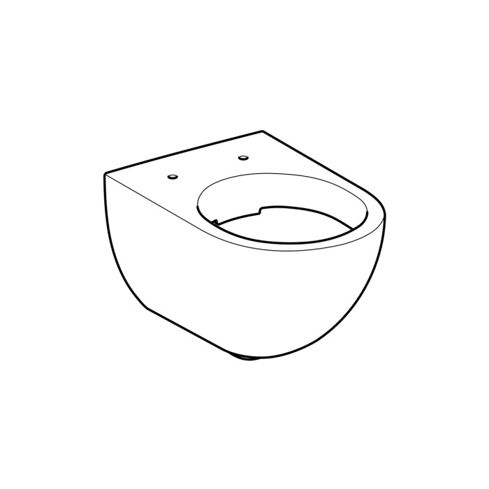 500.600.01.2 Geberit Acanto Унитаз подвесной Rimfree, скрытые крепления, белый