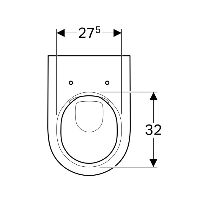 500.600.01.2 Geberit Acanto Унитаз подвесной Rimfree, скрытые крепления, белый