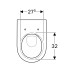 500.600.01.2 Geberit Acanto Унитаз подвесной Rimfree, скрытые крепления, белый