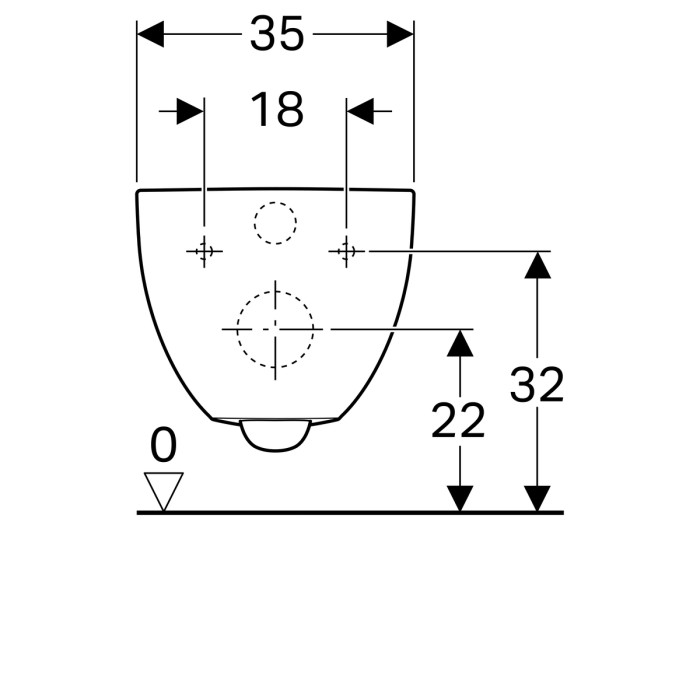 500.600.01.2 Geberit Acanto Унитаз подвесной Rimfree, скрытые крепления, белый
