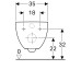 500.600.01.2 Geberit Acanto Унитаз подвесной Rimfree, скрытые крепления, белый