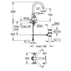 Смеситель для раковины Grohe Atrio L-Size 21019000