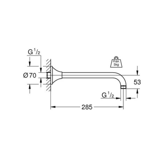 Держатель верхнего душа Grohe Grandera (27986000)