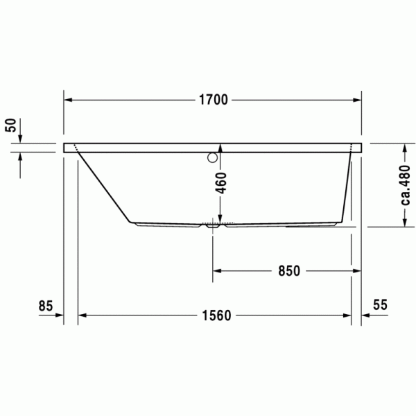 Vero ванна прямоугольная 170 см 700131000000000 в интернет-магазине «Estet Room»