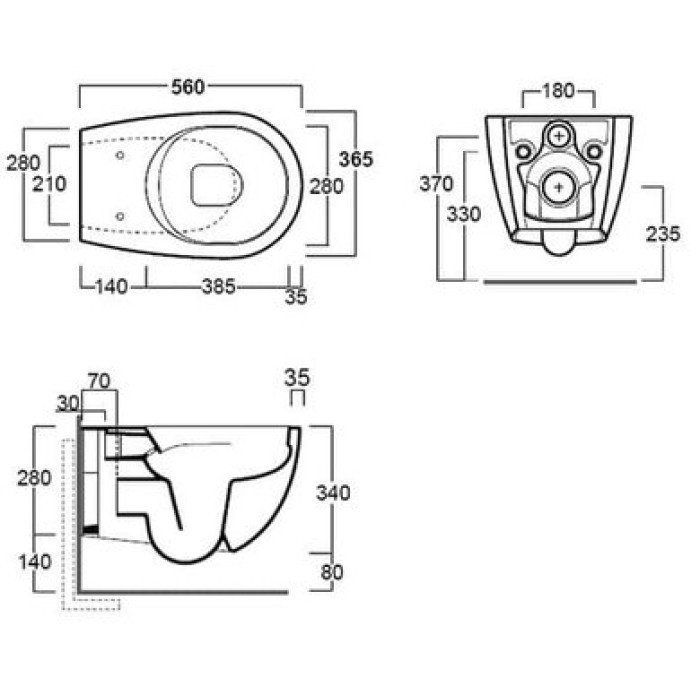 Унитаз подвесной безободковый Simas Vignoni с крышкой soft close (VI 18+VI 004)