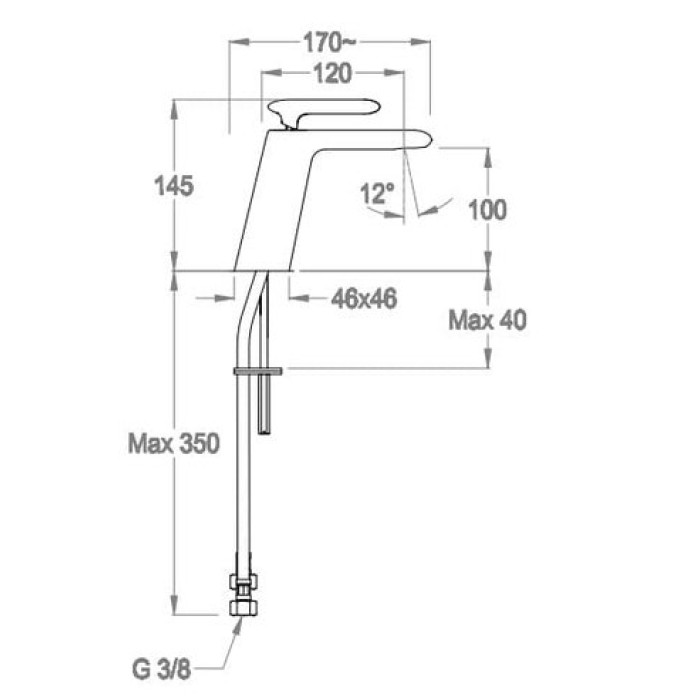 Смеситель для раковины Fir Dynamica 88 (88.1527.2.10.00)