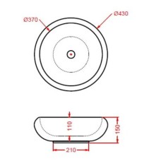 Керамическая раковина 43 см Artceram Tao, white glossy (TOL001 01;00)