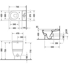 Плитка керамогранит Чаша унитаза Big Toilet Duravit Starck 3 2104090000 для пола