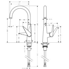 Смеситель для кухни Hansgrohe Talis S 72810800