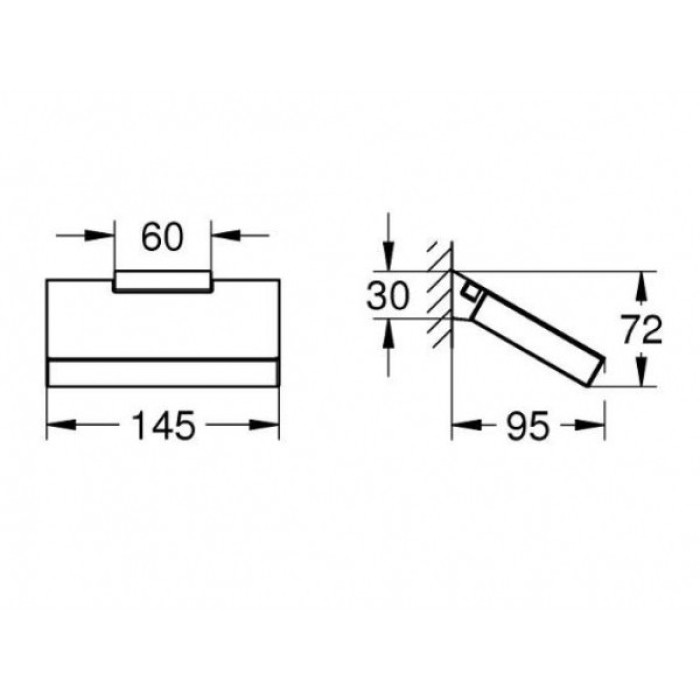 Grohe Selection Cube Держатель туалетной бумаги с крышкой (40781000)