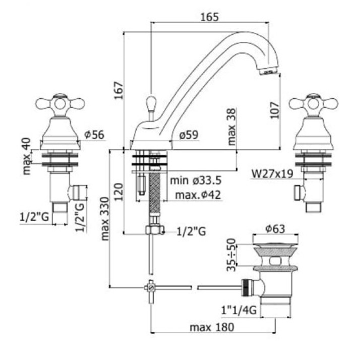 Смеситель для раковины Paffoni Iris-Viola (IRV050CR) Смеситель для раковины Paffoni Iris-Viola (IRV050CR)