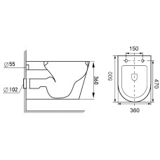 Комплект инсталляция GEBERIT Duofix с унитазом VOLLE FIESTA RIM и сидением slim soft-close 13-77-034+458.126.00.1