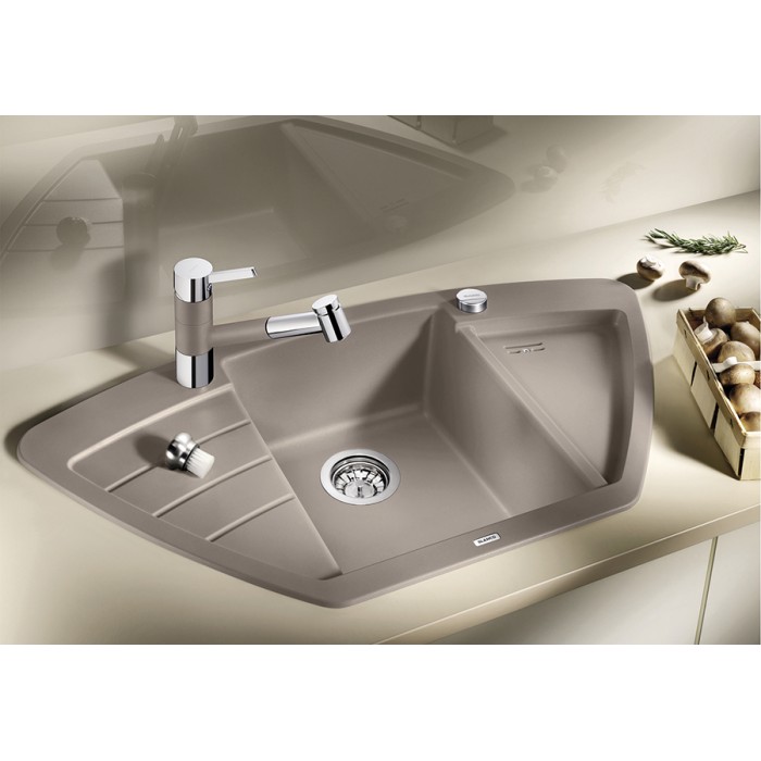 Смеситель кухонный Blanco TIVO - S SILGRANIT хром / серый беж 517619