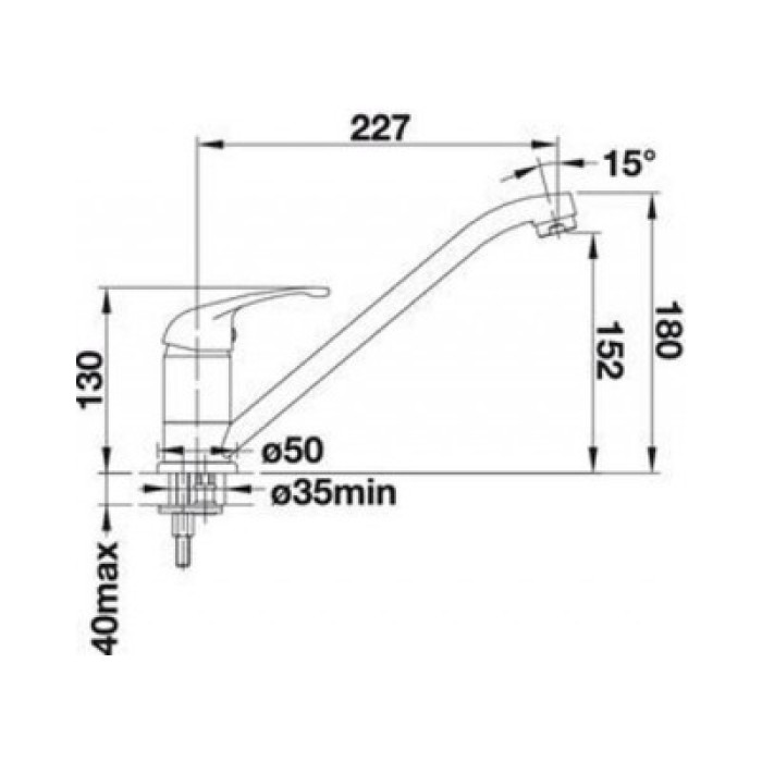 Смеситель кухонный Blanco DARAS 517730 серый беж