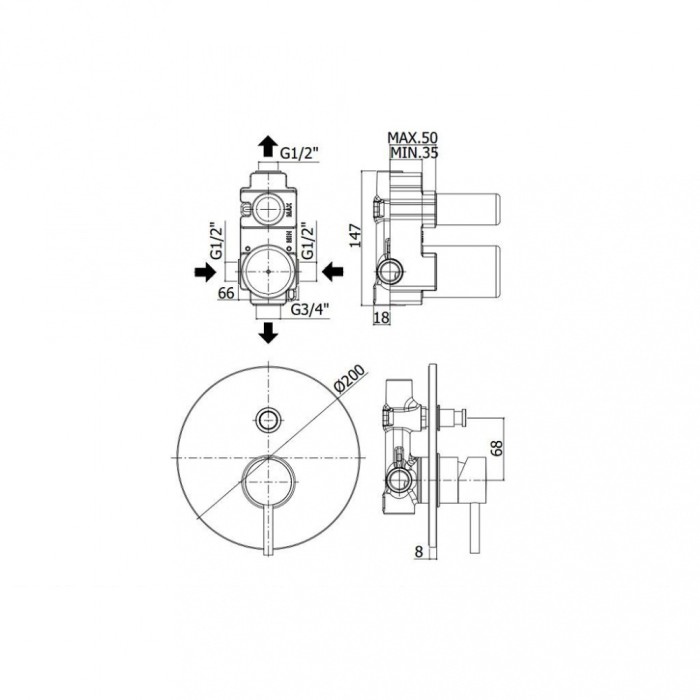 Смеситель Paffoni Light (LIG015CR) Смеситель Paffoni Light (LIG015CR)