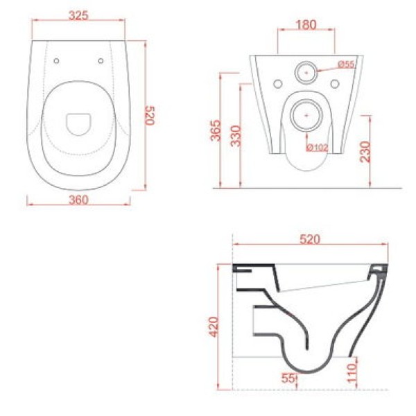 Подвесной унитаз Artceram Ten (TEV005 01;00)