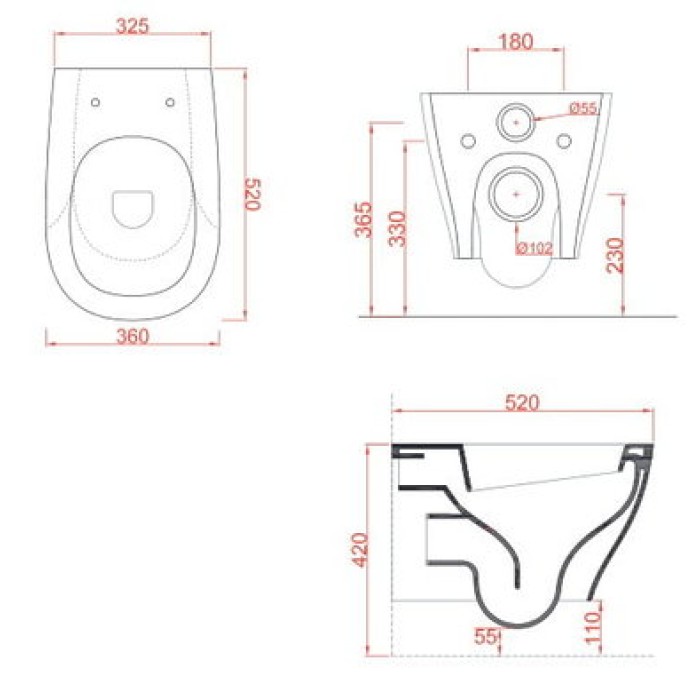 Подвесной унитаз Artceram Ten (TEV005 01;00)
