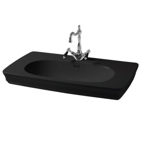 Керамическая раковина 90 см Artceram Civitas, black glossy (CIL002 03;00)