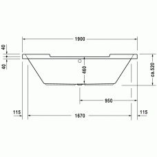 Starck ванна овальная 190 см 700011000000000 в интернет-магазине «Estet Room»