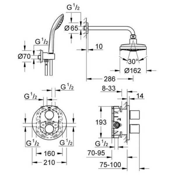 Душевая система Grohe Grohtherm 3000 Cosmopolitan 34399000