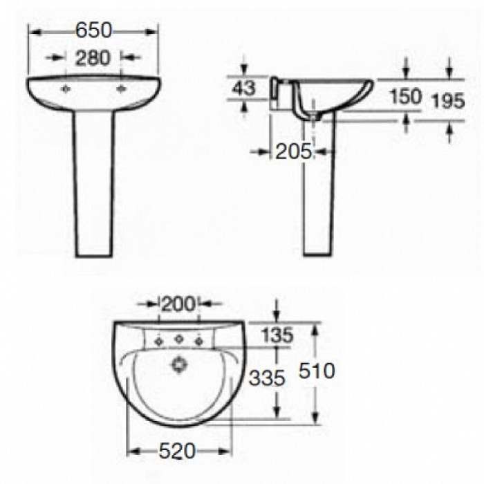 Раковина Roca Victoria A325391000