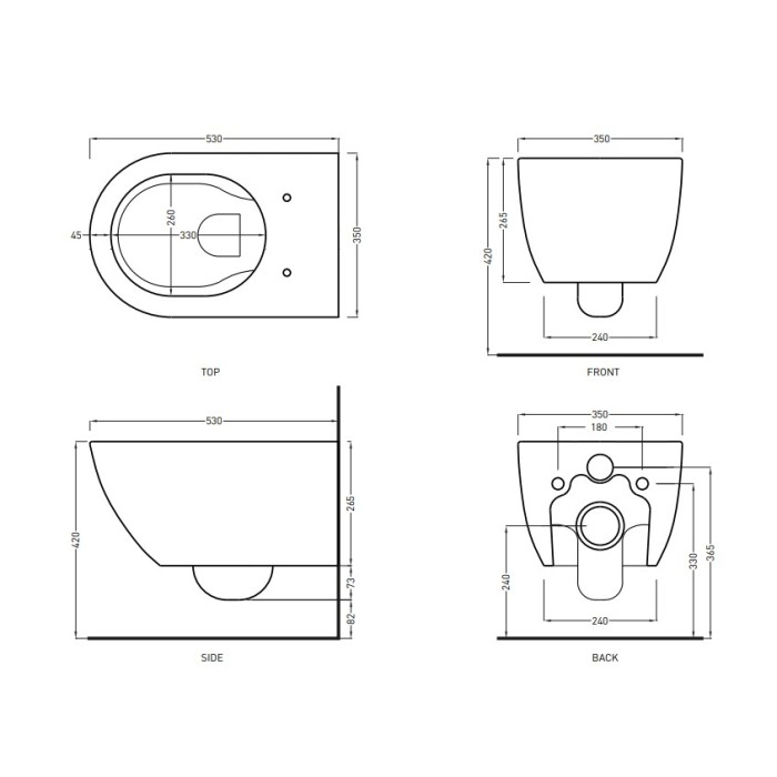 Унитаз подвесной безободковый Cielo Enjoy, white